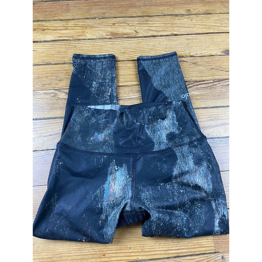 Alo Yoga High Waist Yoga‎ Pants Capris Brown Black Woods Camo Size Xxs 87370